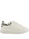 Alexander Mcqueen Zebra-panelled Leather Sneakers In White