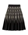 Alexander Mcqueen Black Zig-zag Pleated Mini Skirt In Black
