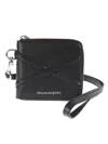 Alexander Mcqueen Zip-around Billfold Coin Case In Black