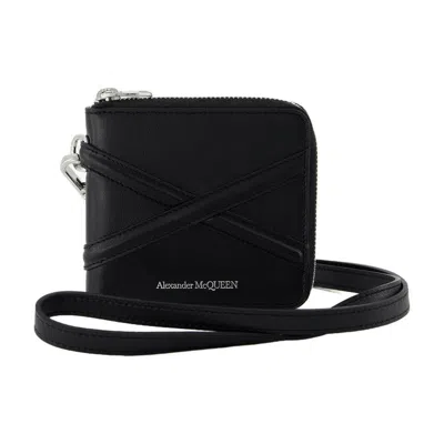 Alexander Mcqueen Zip Around Billfold Wallet In Black
