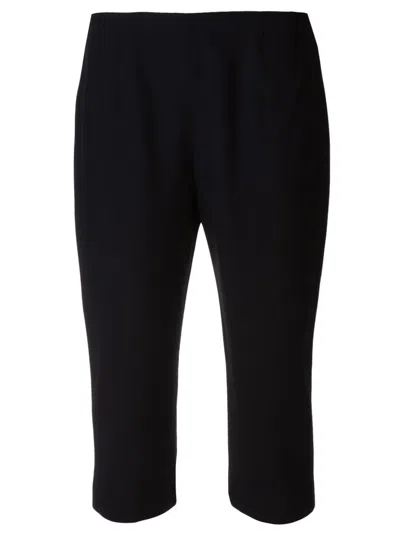 Alexander Mcqueen Zip Cropped Trousers In Black