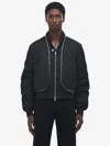 Alexander Mcqueen Zip Detail Cropped Bomber Jacket In Black