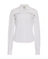 Alexander Mcqueen Zip-detail Long-sleeve Shirt In White