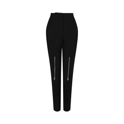 Pre-owned Alexander Mcqueen Zip Leg Pants 'black' | Women's Size 40