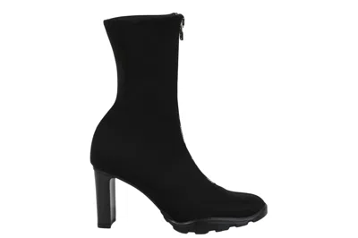 Pre-owned Alexander Mcqueen Zip-up Ankle Boots Black (women's)