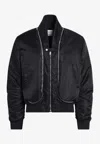 Alexander Mcqueen Alexander Mc Queen Black Nylon Zip Bomber In Black