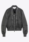Alexander Mcqueen Alexander Mc Queen Grey Zipped Bomber Jacket In Gray