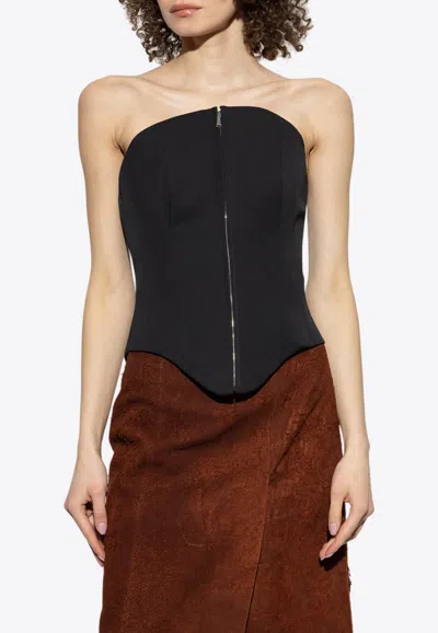 ALEXANDER MCQUEEN ZIP-UP CORSET TOP