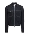 Alexander Mcqueen Zip-up Denim Jacket In Black