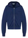 Alexander Mcqueen Full-zip Hooded Sweatshirt With Embroidered Detailing