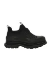 Alexander Mcqueen Zip-up Leathers Sneakers In Black