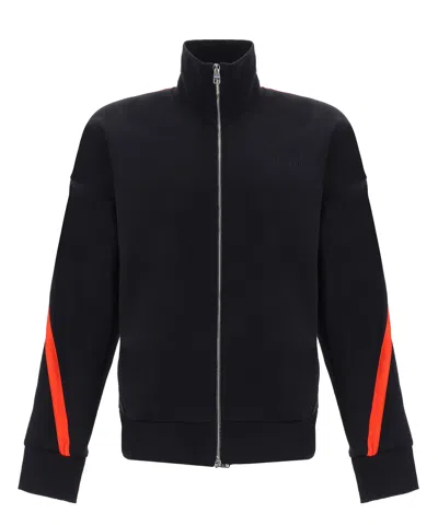 Alexander Mcqueen Zip-up Sweatshirt In Black