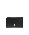 Alexander Mcqueen Card Holder "skull" In Black