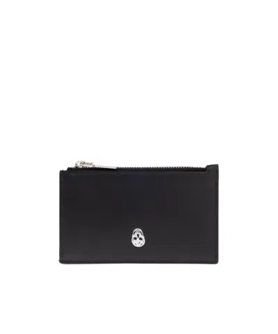 ALEXANDER MCQUEEN ALEXANDER MCQUEEN SKULL PRINTED ZIP-UP CARDHOLER