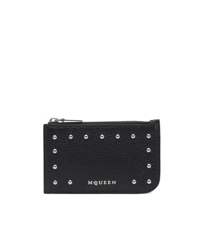 Alexander Mcqueen Zip Wallet In Black
