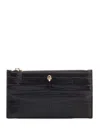 Alexander Mcqueen Zip Wallet In Crocodile-effect Leather Wallets Black