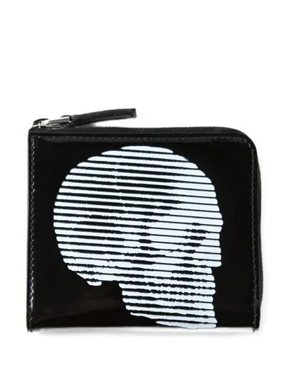 Alexander Mcqueen Zip-around Leather Wallet In Black