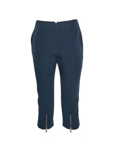 Pre-owned Alexander Mcqueen Zip-detail Culottes In Blue