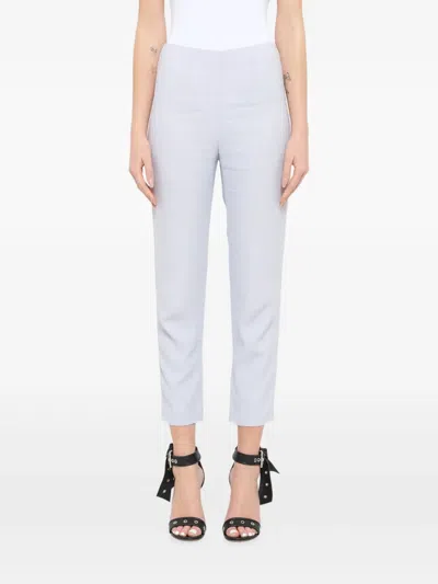 Alexander Mcqueen Zip-fastening Cropped Trousers In Blue