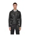 Alexander Mcqueen Zipped Leather Biker Jacket In Black