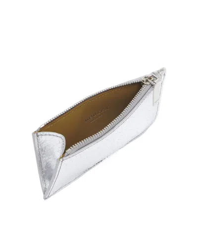 Alexander Mcqueen Zipper Card Bag In White