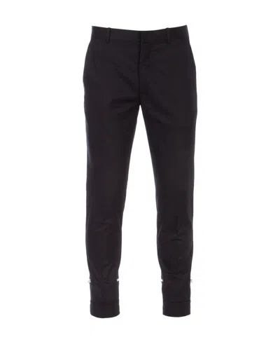 Alexander Mcqueen Zipper Casual Pants In Black