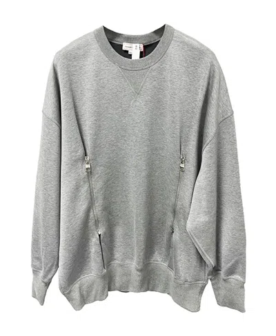Alexander Mcqueen Zipper Detail Hoodie In Gray