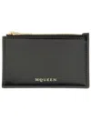 Alexander Mcqueen Women Zippered Card Holder In Black