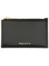 Alexander Mcqueen Women Zippered Card Holder In Black