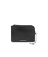 Alexander Mcqueen Cracked Leather Finish Wallet In Black