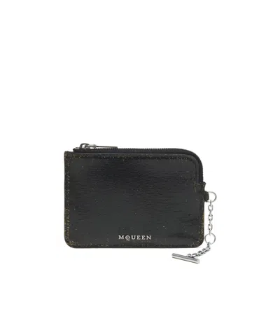 ALEXANDER MCQUEEN ALEXANDER MCQUEEN LOGO PRINTED ZIPPED WALLET