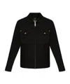 Alexander Mcqueen Denim Zip-up Jacket In Black