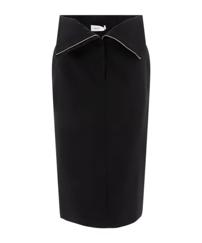 ALEXANDER MCQUEEN ALEXANDER MCQUEEN ZIP DETAILED MIDI SKIRT