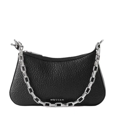 Alexander Mcqueen Zippered Shoulder Bag In Black