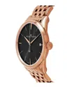Alexander Men's Sophisticate Rose-gold Stainless Steel , Black Dial , 40mm Round Watch