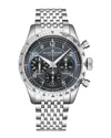 Alexander Men's Megalos Silver-tone Stainless Steel , Blue Dial , 51mm Round Watch