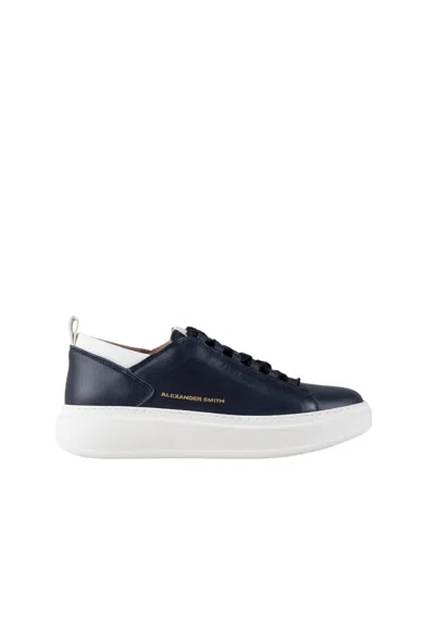 Alexander Smith Asbcwym-2267-lwt  Man Blue Leather In Black