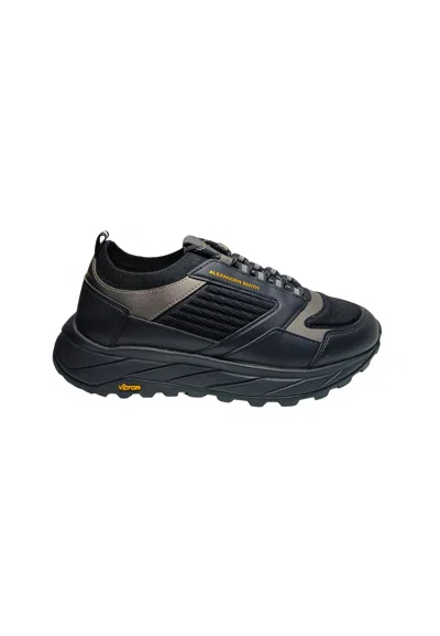 Alexander Smith Bkm_3399_tbk  Men Leather Black In Animal Print