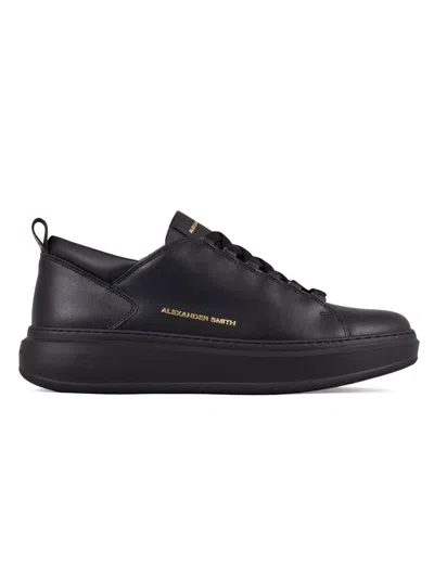 ALEXANDER SMITH BLACK TRAINERS WITH CUSHIONED SOLE