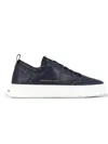Alexander Smith Casual Blue Cow Leather Sneakers In Blue