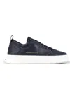 Alexander Smith Casual Blue Cow Leather Sneakers In Blue