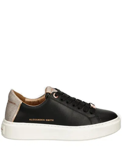 Alexander Smith Lace-up Leather Sneakers In Black
