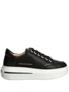 Alexander Smith Lace-up Platform Low-top Sneakers In Black