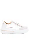 Alexander Smith Lace-up Platform Sneakers In White