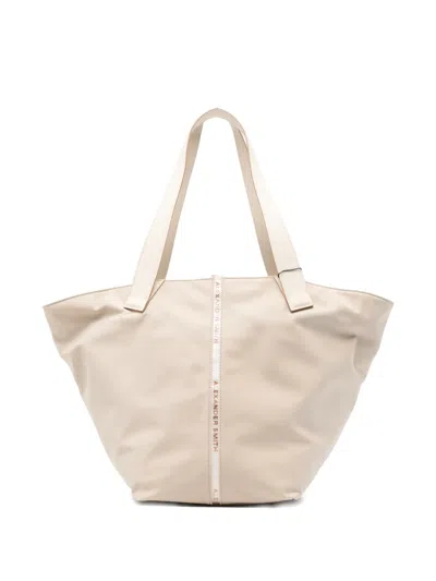 Alexander Smith Large Lauren Logo-detail Tote Bag In Neutral