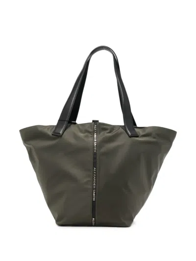 Alexander Smith Large Laurent Logo-tape Leather Tote Bag In Orange