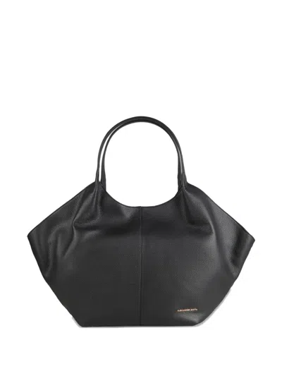 Alexander Smith Large Rachel Leather Shoulder Bag In Black
