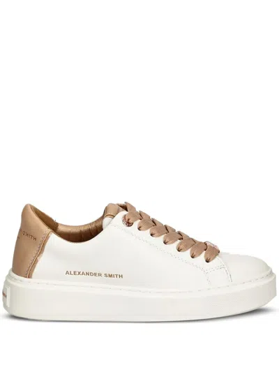 Alexander Smith Leather Lace-up Trainers In White