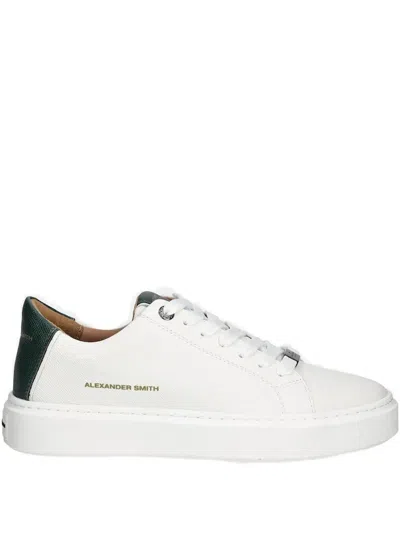 Alexander Smith Leather Panelled Sneakers In White