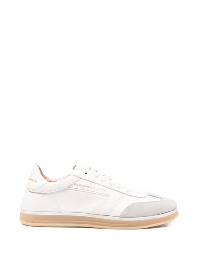 Alexander Smith Leather Sneakers In White